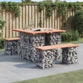thumbnail image 1 of vidaXL Garden Table Gabion Design 100x102x72 cm Solid Wood Douglas, 1 of 5