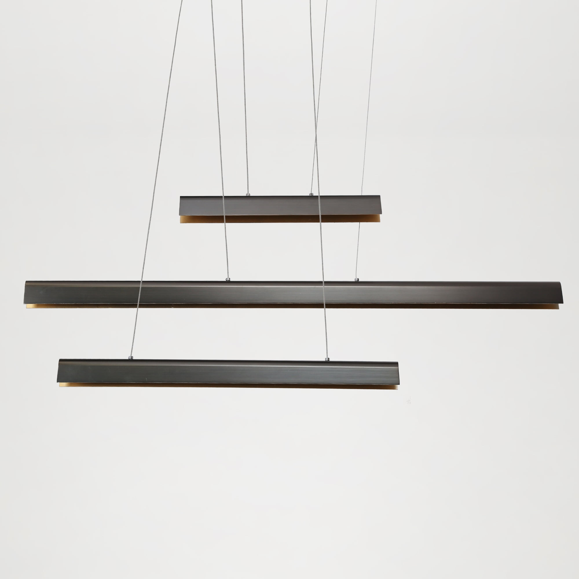 Modern 3-Light LED Chandeliers Island Lights for Kitchen Island - Gold