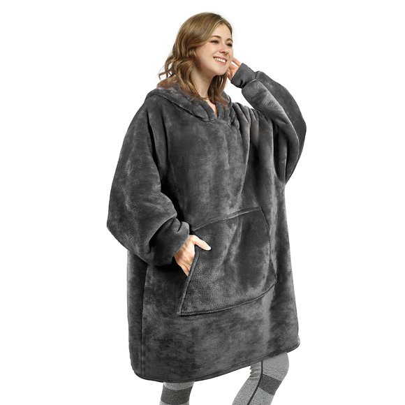Yostyle Sudadera Cobija con Capucha,Manta de Franela Gran Tamaño con Capucha y Mangas,Extrasuave y Acogedora Manta para Adultos,Cobija portátil Multifuncional,Talla ún
