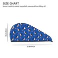 thumbnail image 2 of Xecao Cute Shark Cartoon Print Hair Towel, Hair Turbans for Wet Hair, Drying Hair Wrap for Curly Hair Women,Coral Velvet Dry Hair Cap,Dry Hair Hat, 2 of 6