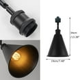 thumbnail image 4 of FSLiving Adjustable Angle H-Type Track Pendant Light E26 Matt Black Base Black Metal Shade Retro Industrial Design Lighting Fixture for Kitchen Island Bar Sink Home Decor (No Bulb & Track) - Set of 3, 4 of 7