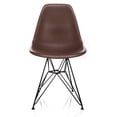 thumbnail image 2 of Nature Series Brown Wood Grain DSR Mid-Century Modern Dining Accent Side Chair with Black Eiffel Steel Leg, 2 of 5