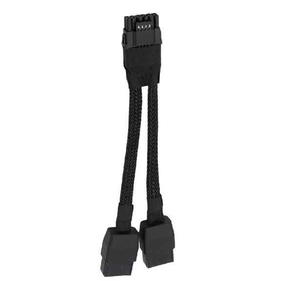 16AWG 2x8Pin to 16Pin PCIe Power Cable 600W 12VHPWR for RTX4090/4080 GPUs, Gold Plated