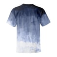 thumbnail image 4 of Mens Gradient Tie Dye Short Sleeve T Shirt Summer Loose Fit Casual Beach Crew Neck Tees Blue L, 4 of 5