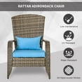 thumbnail image 4 of BOBOKY Patio Wicker Chair, Outdoor All-Weather Rattan Fire Pit Chair with Soft Cushions, Tall Curved Backrest and Comfortable Armrests for Deck or Garden,Mixed Tan/Sky Blue, 4 of 10