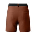 thumbnail image 5 of Men's 7 Inch Inseam Shorts, Lightweight Quick-Dry Flat Front Casual Shorts with Pockets, Pure Color Golf Business Outdoor Loose Fit Summer Shorts for Men Brown S, 5 of 10