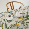 thumbnail image 2 of Retro Lemon Tablecloth, Summer Blue Birds Lemon Tree Nature Botanical Plants Flowers Hummingbird Spring Blooming Garden Table Cloth Cover for Home Kitchen Picnic Camping Decor 60x120in, 2 of 6