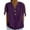Purple, variant on MIXUE Womens Summer Tops Summer Solid Color V Neck Button Short Sleeve Cold Shoulder Casual Tee Shirts Outwear,Green,S