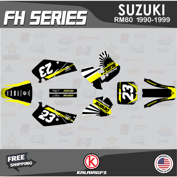 Kalair GFX Graphics Kit for Suzuki RM80 (1990-1999) Fh Series