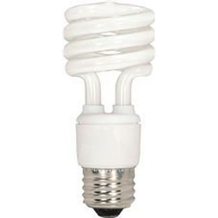 - SATCO SPIRAL COMPACT FLUORESCENT LAMP, T2, MINI, 18 WATTS, 120 VOLTS, 5000K, 82 CRI, MEDIUM BASE, 12