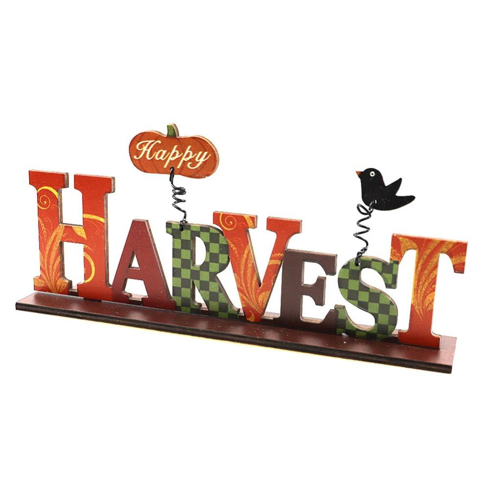 Decorative Signs Wooden Centerpiece Signs, Harvest Party Thanksgiving Table Decoration