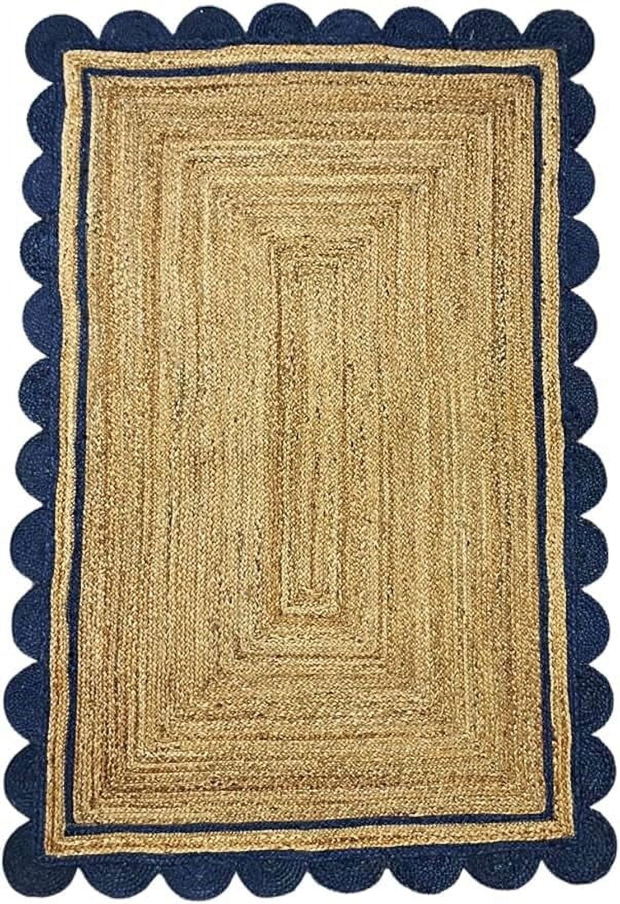 100% Natural Jute Rug – Sustainable, Handcrafted Rug for a Greener Home Size - 4 x 5 Feet (120 cm x 150 cm)