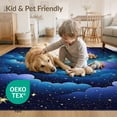 thumbnail image 4 of ODIKA 8'x10' Washable Area Rug Large Galaxy Starry Planets Motif Planetary Stars Themed Science for King Size Bedroom Under Bed, Master Suite, Non-Shedding, Easy Care, 4 of 7
