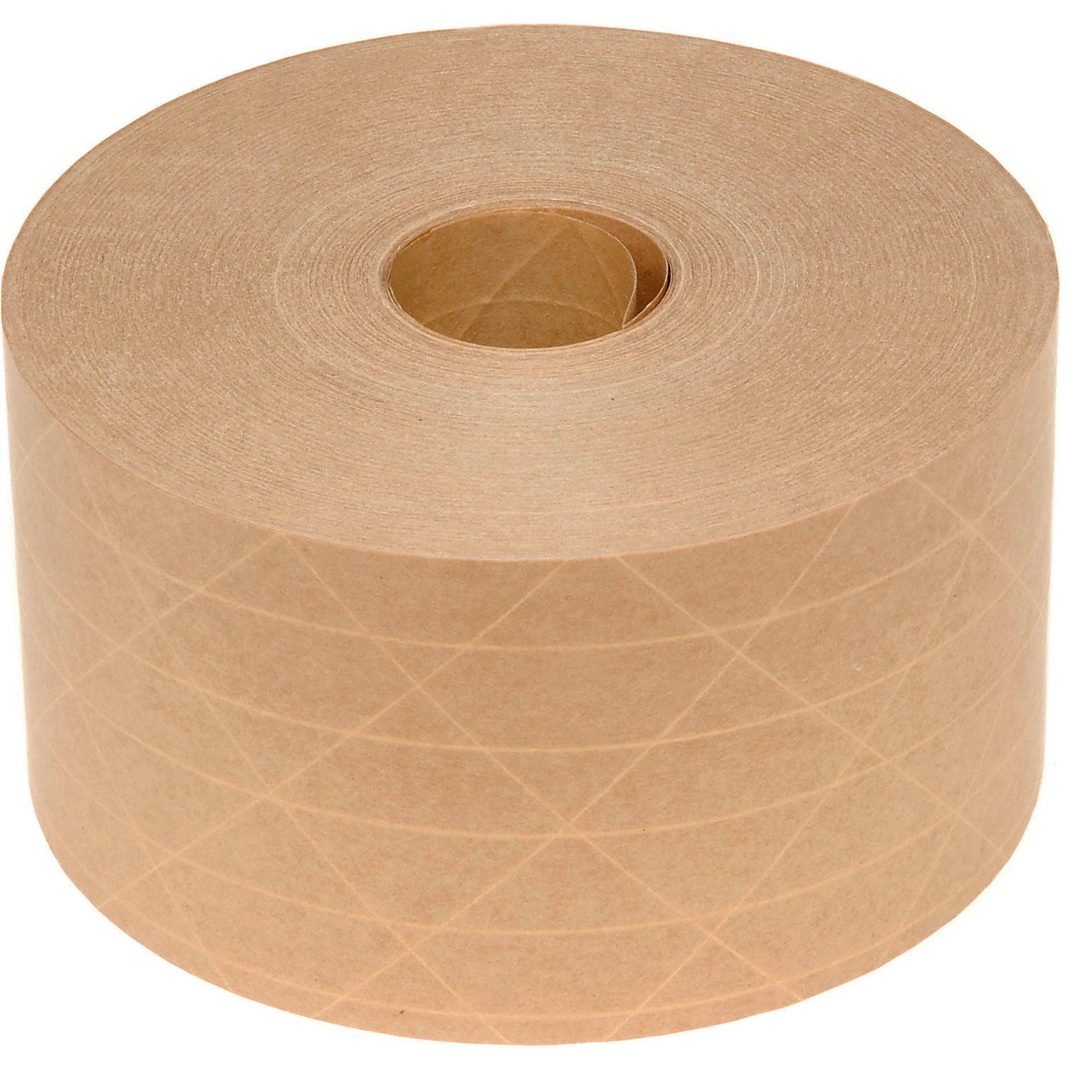 Holland Heavy-Duty Reinforced Water Activated Kraft Tape 3" x 375' Tan, Lot of 8