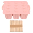thumbnail image 1 of 12 Grids Ice Cream Mold DIY Ice Cream Making Tool Popsicle Mold with Sticks, 1 of 8