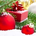 thumbnail image 5 of 24 piezas de adornos navideños de color rosa, 3 cm, decoración de adornos navideños irrompibles de plástico de 1,18 pulgadas, 24 piezas de 3 cm, rosa, 24 piezas de 3 cm, rojo, 5 of 5