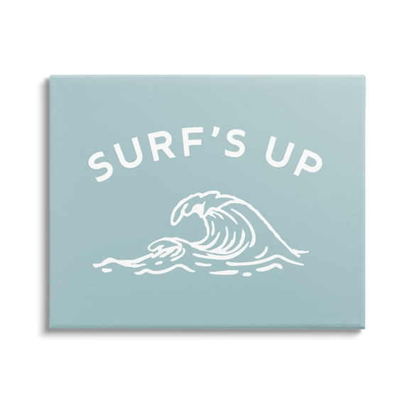 Stupell Industries Surf's Up Sea Wave Landscape Painting Gallery Wrapped Canvas Art Print Wall Art, 20 x 16