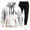 White, variant on Mens 2 Piece Hoodie Jogging Gym Sweat Suits for Men Jogging Sweatshirts and Sweatpant Sweatsuits Sets