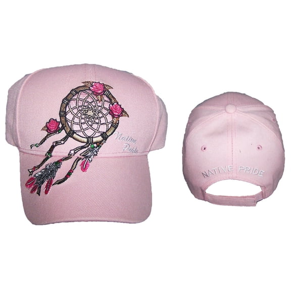 Dream Catcher Roses Native Pride Pink Baseball Caps Embroidered (CapNp662*)