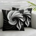 thumbnail image 3 of JEUXUS Short Plush Pillowcase (Universal 1) Black And White Calla-Lily High-Quality White, 3 of 5