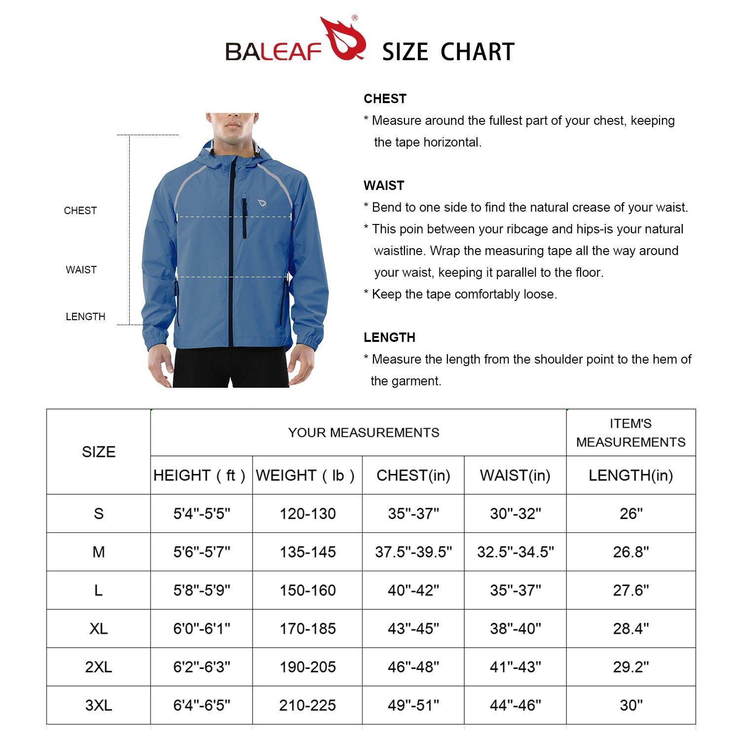 BALEAF Men's Cycling Running Jacket Waterproof Rain Windbreaker Reflective  Lightweight Windproof Bike Golf Jacket Fluorescent Yellow Size S :  : Clothing, Shoes & Accessories