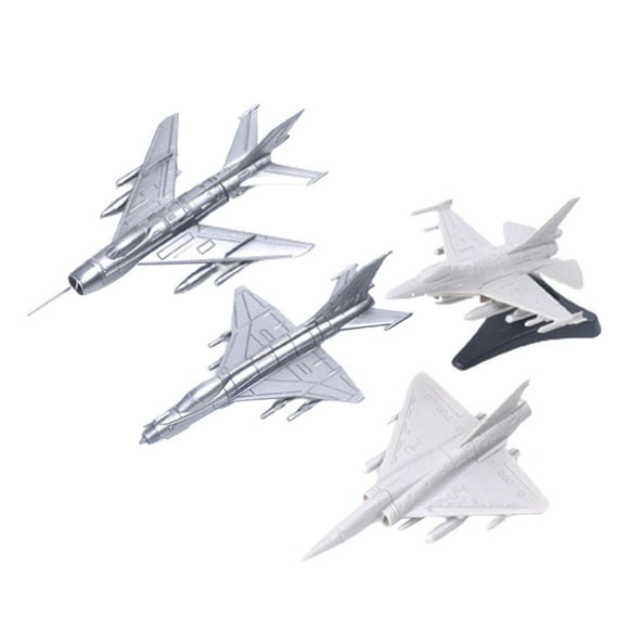 4 Pieces 1/144 Plane Model Simulation Aircraft Model for Living Room Bedroom