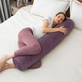 thumbnail image 4 of Bolster Pillow for Bed, Long Round Body Pillow for Adults with Removable Velvet Cover, Decorative Tube Roll Cylinder Pillow,, 4 of 10
