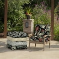 thumbnail image 6 of ARDEN Outdoor Plush Classic Tufted Blowfill Deep Seat Set, 24 x 24, Water repellent, Fade Resistant, Deep Seat Bottom and Back Cushion for Chair and Couch 24 x 24, Simone Black Tropical, 6 of 11