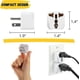 thumbnail image 3 of Adaptador de enchufe de salida universal a americano, paquete de 2, adaptador de enchufe de viaje universal de Canadá, 2 piezas, adaptador de Reino Unido a EE. UU., 3 of 5