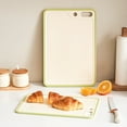 thumbnail image 5 of Large Plastic Cutting Board with Juice Grooves and Non-Slip Border, Double-Sided Design with Hang Hole for Kitchen Food Preparation - Measures 15.74"x10.62" (Green, 1pc), 5 of 6