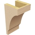 thumbnail image 5 of 5"W x 5"D x 10"H Wide Moab Rough Cedar Woodgrain TimberThane Corbel, Primed Tan, 5 of 6