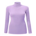 thumbnail image 1 of Women‘s Long Sleeve Rib Turtleneck Top Pullover Sweater L RED, 1 of 6
