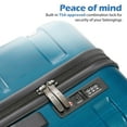 thumbnail image 3 of Maleta de equipaje Suitcase Coolife ampliable con cierre TSA de 71 cm, color verde azulado, 3 of 7