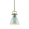 thumbnail image 1 of Golden Lighting 3604-S-Ab Duncan 1 Light 9" Wide Mini Pendant - Brass, 1 of 2