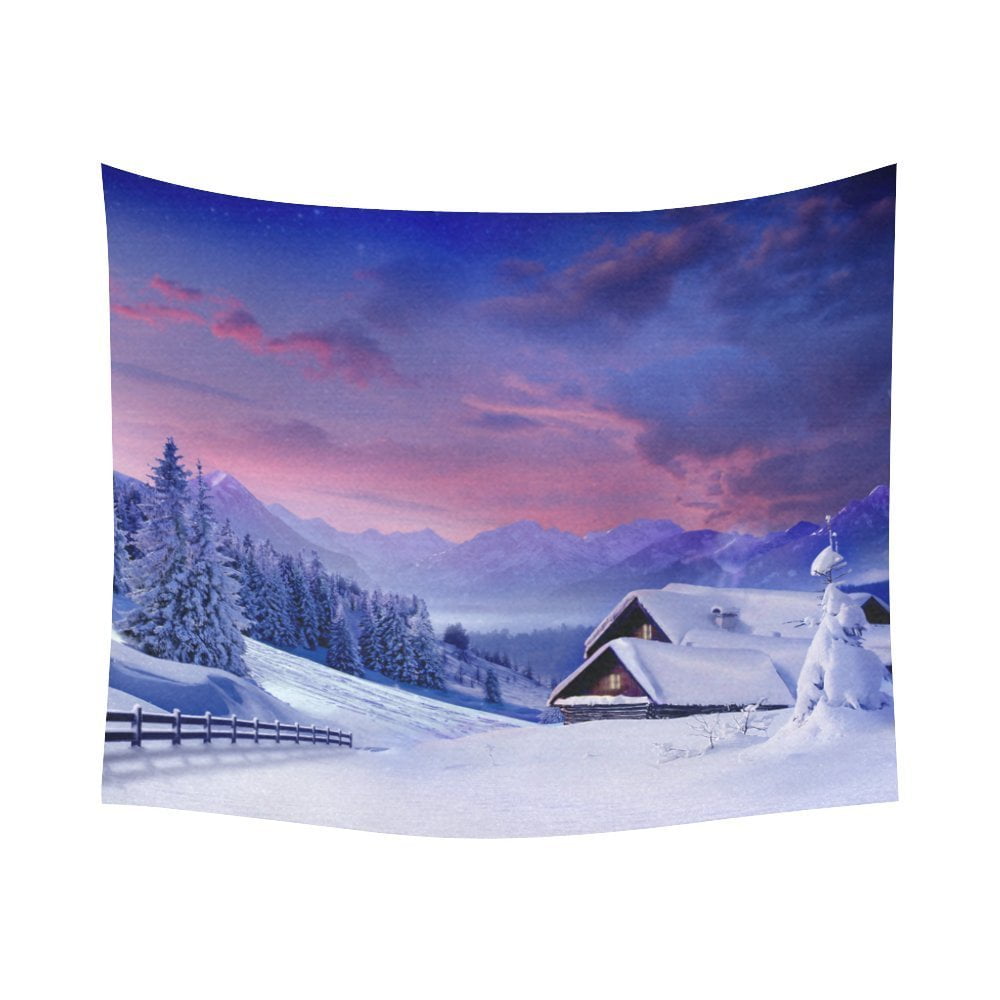 sunset mountain tapestry