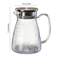 thumbnail image 3 of shyuyusa PC Integrated Steel Lid Hammered Water Pitcher Large Capacity Jug For Home Party Daily Use, 3 of 6