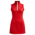 thumbnail image 3 of YUEHUA Girls Tennis Golf Dress Sleeveless Athletic Half Zipper Outfits Built-in Bra Pickleball Sleeveless Athletic Dress Workout Aged 4-14Year, 3 of 5