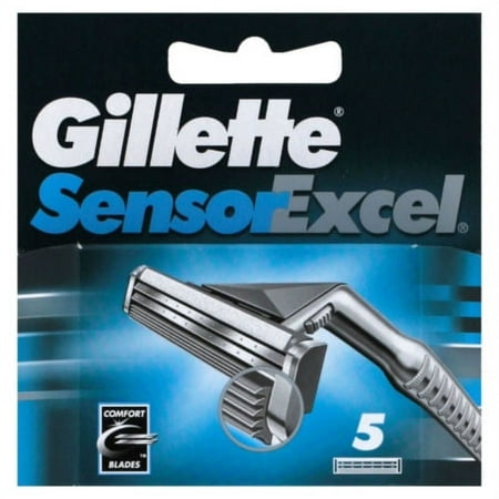 Gillette Sensor Excel Men's Razor Blade Refills, 5 count