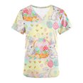 thumbnail image 3 of BEFOKA Graphic Scrub Tops Women Short Sleeve V Neck Scrub for Womens Cute Printed Nursing Uniforms Shirts with Pockets Classic Holiday Scrub Shirt, 3 of 3