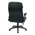 thumbnail image 3 of Chaise Office en Cuir Collé Titane et Noir, 3 of 4