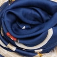thumbnail image 5 of Wrapables® Silk Like Satin Polyester Large Scarf Wrap, Cranes Blue, 5 of 6