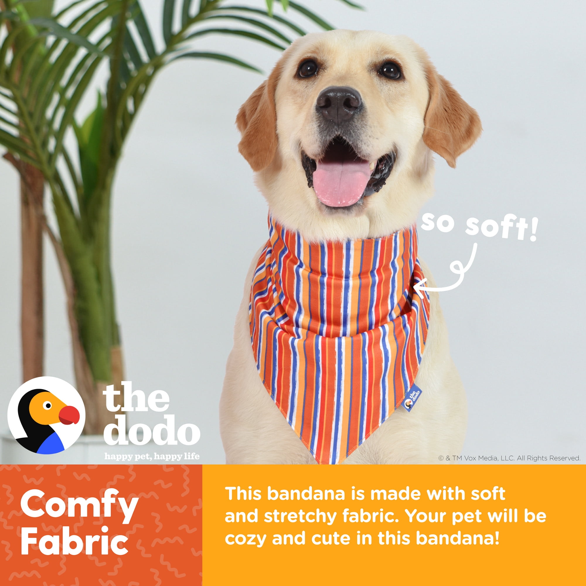 (4 pack) The Dodo Striped Dog Bandana, Multicolor, One Size Pet Apparel
