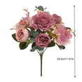 thumbnail image 3 of TFYZYY Simulation Rose Flower Bouquet - Artificial Rose Handle Arrangement - Home & Office Decor - Realistic Faux Floral Decoration - Multi-Color Options, 3 of 6