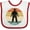 White/Red, variant on Inktastic Skateboarding Retro Sunset Skateboarder Boys Baby Bib