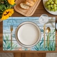 thumbnail image 4 of Coastal Whale Placemats Set of 4, Farmhouse Nautical Marine Life Starfish Placemats for Dining Table, Place Mats for Kitchen Tabletop, Waterproof Wipeable Dining Table Mats Set, 4 of 9