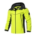 thumbnail image 4 of Men's Waterproof Rain Jacket Lightweight Rain Coat Men Windbreaker Fall Jacket with Hood for Outdoor Hiking Cycling 2026 Fall Outfits(01_Yellow,XL), 4 of 4