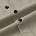 thumbnail image 5 of Txeol Cotton Long Sleeve Button Down Work Shirts for Men Casual Loose Fit Turndown Cargo Shirt with Multi Pockets,Khaki,XL, 5 of 9