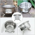 thumbnail image 1 of HLONK Réchaud de Camping Réchaud Gril Bbq Charbon Barbecue Gaz Butane Cuisson de Randonnée Brûleur Rond Petit Inoxydable Portable, 1 of 11