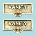 thumbnail image 2 of Switch Plate Tags VANITY Name Signs Lacquered Brass Traditional Engraved Wall Light Switch Cover Labels Pack of 2 Renovators Supply, 2 of 2