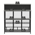 thumbnail image 6 of GDLF Mini Home Bar Cabinet with Storage and Footrest, Wood Gray, 6 of 18